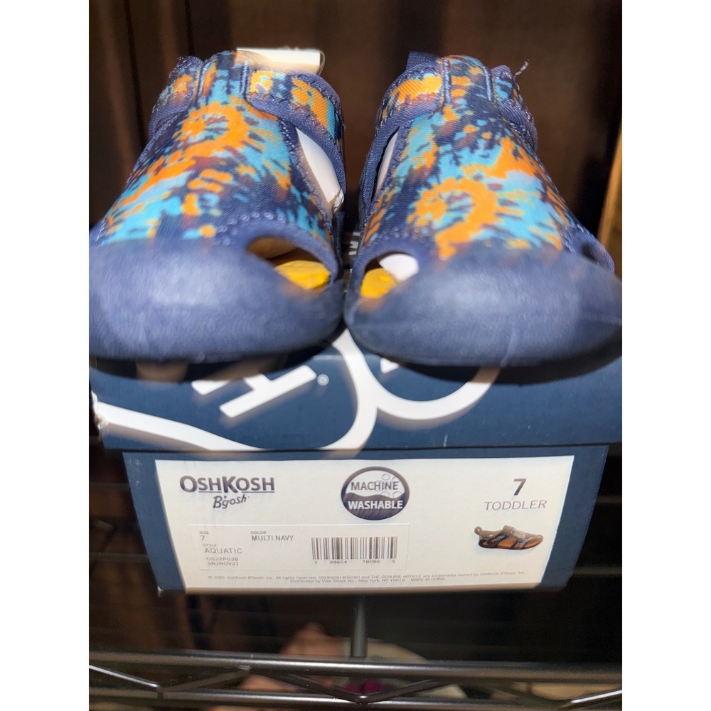 OshKosh B'gosh Toddler Aquatic Water Shoes Multi Navy Tie Dye OS22P03B Size 7T